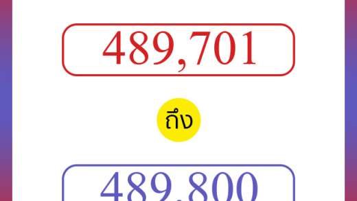 วิธีนับตัวเลขภาษาอังกฤษ 489701 ถึง 489800 เอาไว้คุยกับชาวต่างชาติ