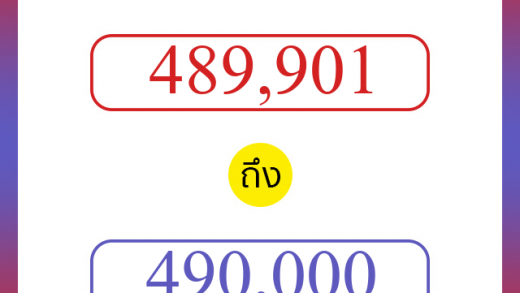 วิธีนับตัวเลขภาษาอังกฤษ 489901 ถึง 490000 เอาไว้คุยกับชาวต่างชาติ