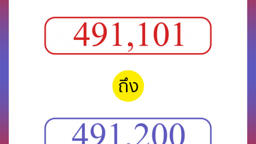 วิธีนับตัวเลขภาษาอังกฤษ 491101 ถึง 491200 เอาไว้คุยกับชาวต่างชาติ