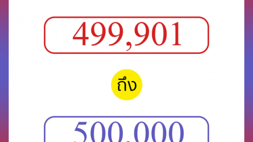 วิธีนับตัวเลขภาษาอังกฤษ 499901 ถึง 500000 เอาไว้คุยกับชาวต่างชาติ