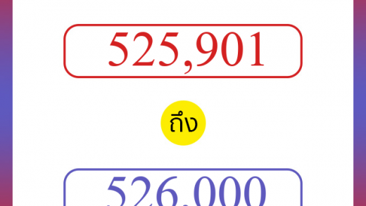 วิธีนับตัวเลขภาษาอังกฤษ 525901 ถึง 526000 เอาไว้คุยกับชาวต่างชาติ