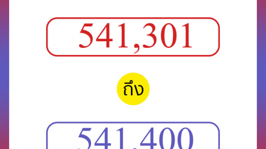 วิธีนับตัวเลขภาษาอังกฤษ 541301 ถึง 541400 เอาไว้คุยกับชาวต่างชาติ