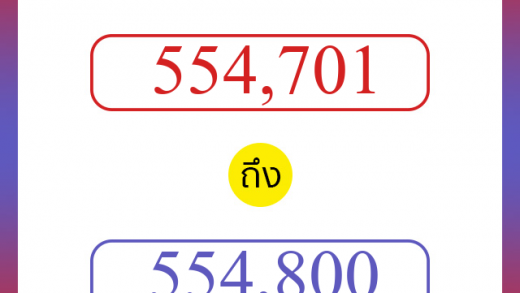 วิธีนับตัวเลขภาษาอังกฤษ 554701 ถึง 554800 เอาไว้คุยกับชาวต่างชาติ