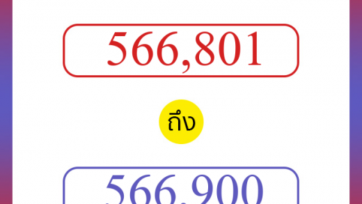 วิธีนับตัวเลขภาษาอังกฤษ 566801 ถึง 566900 เอาไว้คุยกับชาวต่างชาติ