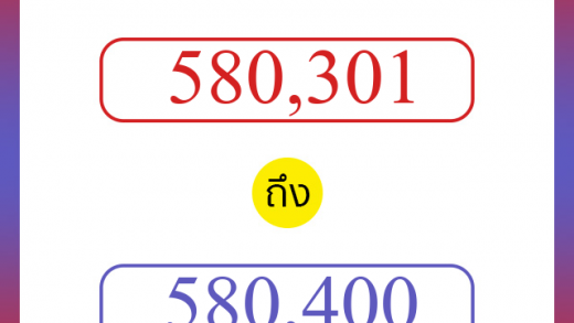 วิธีนับตัวเลขภาษาอังกฤษ 580301 ถึง 580400 เอาไว้คุยกับชาวต่างชาติ