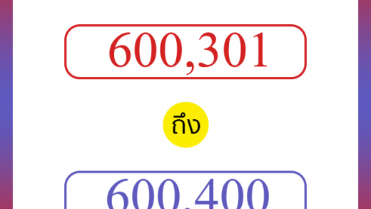 วิธีนับตัวเลขภาษาอังกฤษ 600301 ถึง 600400 เอาไว้คุยกับชาวต่างชาติ