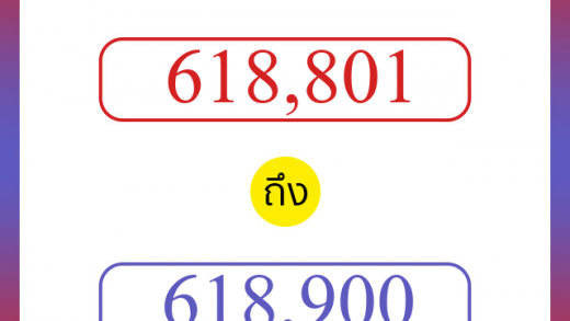 วิธีนับตัวเลขภาษาอังกฤษ 618801 ถึง 618900 เอาไว้คุยกับชาวต่างชาติ