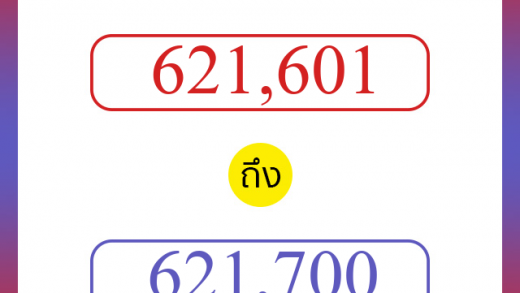 วิธีนับตัวเลขภาษาอังกฤษ 621601 ถึง 621700 เอาไว้คุยกับชาวต่างชาติ