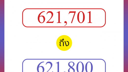 วิธีนับตัวเลขภาษาอังกฤษ 621701 ถึง 621800 เอาไว้คุยกับชาวต่างชาติ