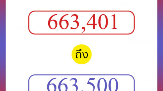 วิธีนับตัวเลขภาษาอังกฤษ 663401 ถึง 663500 เอาไว้คุยกับชาวต่างชาติ