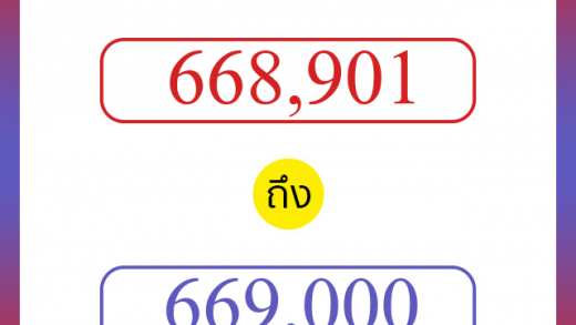 วิธีนับตัวเลขภาษาอังกฤษ 668901 ถึง 669000 เอาไว้คุยกับชาวต่างชาติ