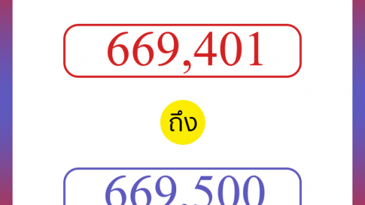 วิธีนับตัวเลขภาษาอังกฤษ 669401 ถึง 669500 เอาไว้คุยกับชาวต่างชาติ