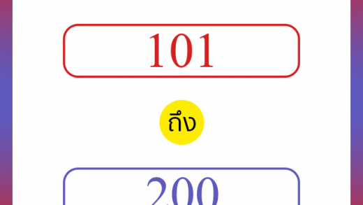 วิธีนับตัวเลขภาษาอังกฤษ 101 ถึง 200 เอาไว้คุยกับชาวต่างชาติ