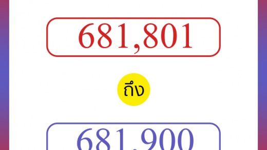 วิธีนับตัวเลขภาษาอังกฤษ 681801 ถึง 681900 เอาไว้คุยกับชาวต่างชาติ