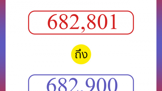 วิธีนับตัวเลขภาษาอังกฤษ 682801 ถึง 682900 เอาไว้คุยกับชาวต่างชาติ