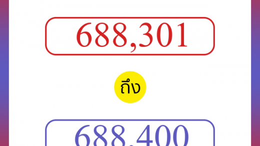 วิธีนับตัวเลขภาษาอังกฤษ 688301 ถึง 688400 เอาไว้คุยกับชาวต่างชาติ