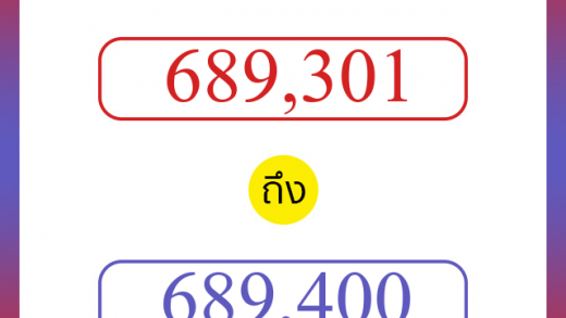 วิธีนับตัวเลขภาษาอังกฤษ 689301 ถึง 689400 เอาไว้คุยกับชาวต่างชาติ