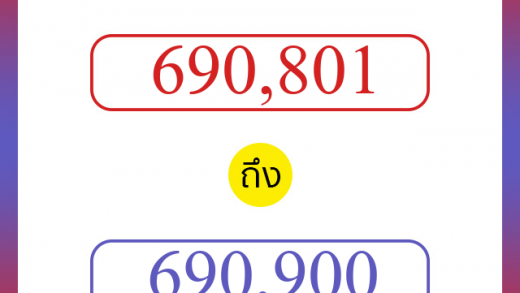 วิธีนับตัวเลขภาษาอังกฤษ 690801 ถึง 690900 เอาไว้คุยกับชาวต่างชาติ