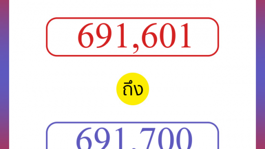วิธีนับตัวเลขภาษาอังกฤษ 691601 ถึง 691700 เอาไว้คุยกับชาวต่างชาติ