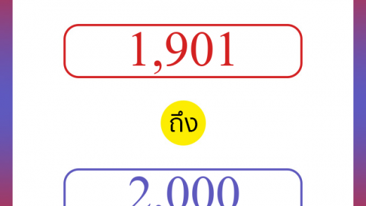 วิธีนับตัวเลขภาษาอังกฤษ 1901 ถึง 2000 เอาไว้คุยกับชาวต่างชาติ
