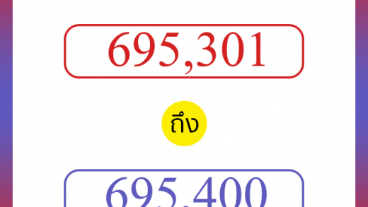 วิธีนับตัวเลขภาษาอังกฤษ 695301 ถึง 695400 เอาไว้คุยกับชาวต่างชาติ