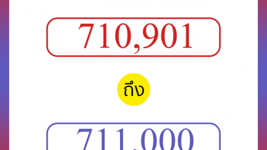 วิธีนับตัวเลขภาษาอังกฤษ 710901 ถึง 711000 เอาไว้คุยกับชาวต่างชาติ
