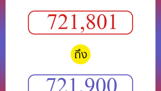 วิธีนับตัวเลขภาษาอังกฤษ 721801 ถึง 721900 เอาไว้คุยกับชาวต่างชาติ