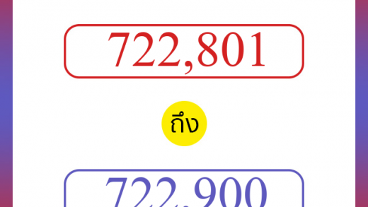 วิธีนับตัวเลขภาษาอังกฤษ 722801 ถึง 722900 เอาไว้คุยกับชาวต่างชาติ