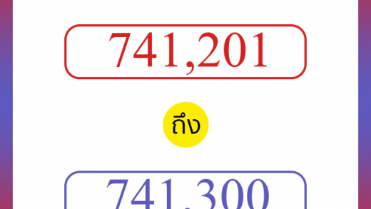 วิธีนับตัวเลขภาษาอังกฤษ 741201 ถึง 741300 เอาไว้คุยกับชาวต่างชาติ