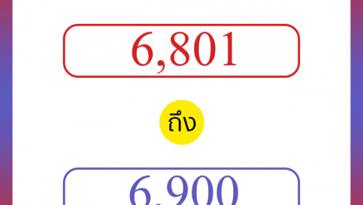 วิธีนับตัวเลขภาษาอังกฤษ 6801 ถึง 6900 เอาไว้คุยกับชาวต่างชาติ
