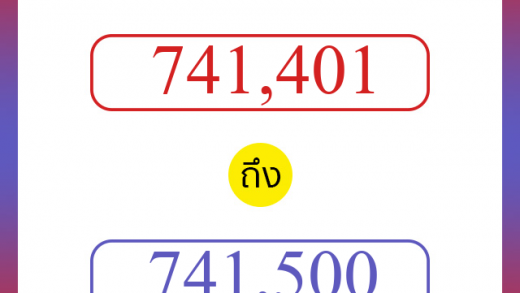 วิธีนับตัวเลขภาษาอังกฤษ 741401 ถึง 741500 เอาไว้คุยกับชาวต่างชาติ