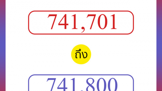 วิธีนับตัวเลขภาษาอังกฤษ 741701 ถึง 741800 เอาไว้คุยกับชาวต่างชาติ