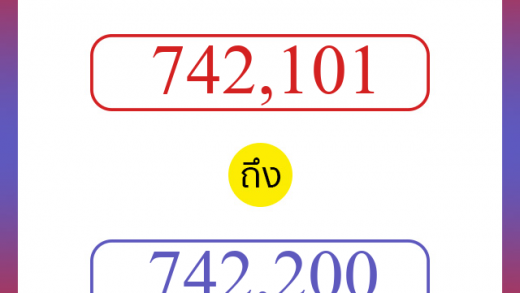วิธีนับตัวเลขภาษาอังกฤษ 742101 ถึง 742200 เอาไว้คุยกับชาวต่างชาติ
