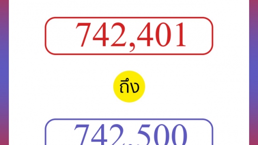 วิธีนับตัวเลขภาษาอังกฤษ 742401 ถึง 742500 เอาไว้คุยกับชาวต่างชาติ