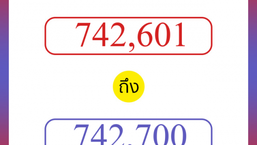 วิธีนับตัวเลขภาษาอังกฤษ 742601 ถึง 742700 เอาไว้คุยกับชาวต่างชาติ
