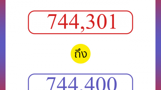 วิธีนับตัวเลขภาษาอังกฤษ 744301 ถึง 744400 เอาไว้คุยกับชาวต่างชาติ