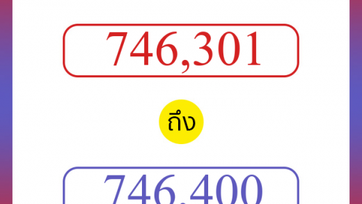 วิธีนับตัวเลขภาษาอังกฤษ 746301 ถึง 746400 เอาไว้คุยกับชาวต่างชาติ