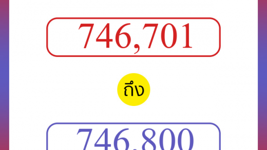วิธีนับตัวเลขภาษาอังกฤษ 746701 ถึง 746800 เอาไว้คุยกับชาวต่างชาติ