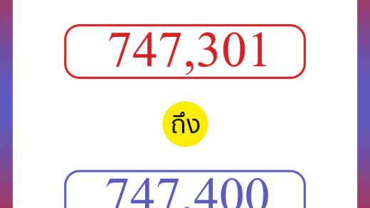 วิธีนับตัวเลขภาษาอังกฤษ 747301 ถึง 747400 เอาไว้คุยกับชาวต่างชาติ