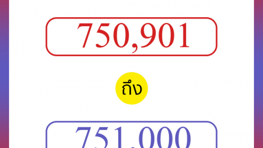 วิธีนับตัวเลขภาษาอังกฤษ 750901 ถึง 751000 เอาไว้คุยกับชาวต่างชาติ