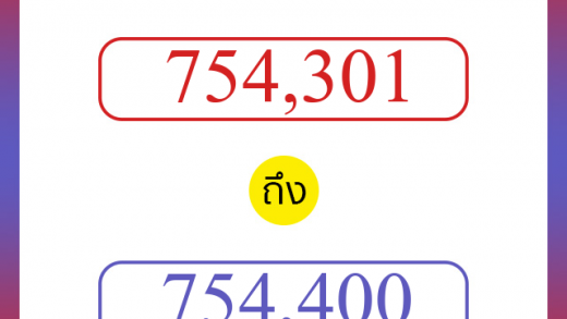 วิธีนับตัวเลขภาษาอังกฤษ 754301 ถึง 754400 เอาไว้คุยกับชาวต่างชาติ