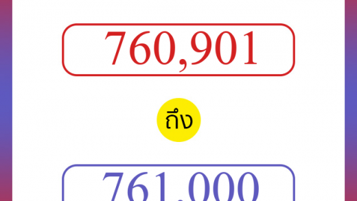วิธีนับตัวเลขภาษาอังกฤษ 760901 ถึง 761000 เอาไว้คุยกับชาวต่างชาติ