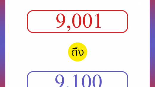 วิธีนับตัวเลขภาษาอังกฤษ 9001 ถึง 9100 เอาไว้คุยกับชาวต่างชาติ