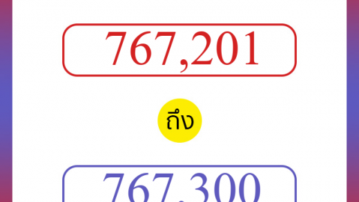 วิธีนับตัวเลขภาษาอังกฤษ 767201 ถึง 767300 เอาไว้คุยกับชาวต่างชาติ