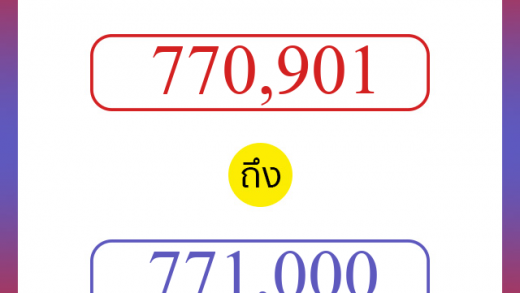 วิธีนับตัวเลขภาษาอังกฤษ 770901 ถึง 771000 เอาไว้คุยกับชาวต่างชาติ