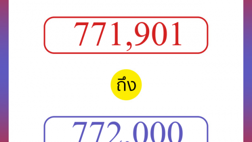 วิธีนับตัวเลขภาษาอังกฤษ 771901 ถึง 772000 เอาไว้คุยกับชาวต่างชาติ