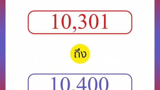 วิธีนับตัวเลขภาษาอังกฤษ 10301 ถึง 10400 เอาไว้คุยกับชาวต่างชาติ