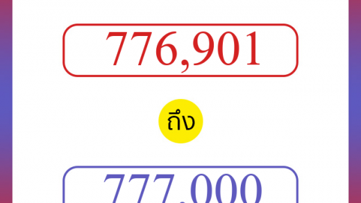 วิธีนับตัวเลขภาษาอังกฤษ 776901 ถึง 777000 เอาไว้คุยกับชาวต่างชาติ