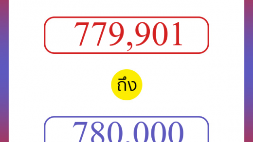 วิธีนับตัวเลขภาษาอังกฤษ 779901 ถึง 780000 เอาไว้คุยกับชาวต่างชาติ