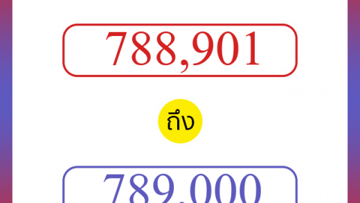 วิธีนับตัวเลขภาษาอังกฤษ 788901 ถึง 789000 เอาไว้คุยกับชาวต่างชาติ